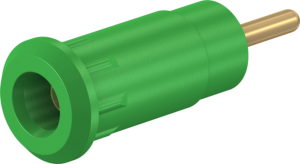2 mm socket, round plug connection, mounting Ø 8.3 mm, CAT III, green, 65.9193-25
