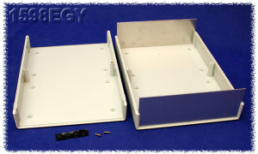 ABS device enclosure, (L x W x H) 160 x 160 x 86 mm, light gray (RAL 7035), IP54, 1598EGY