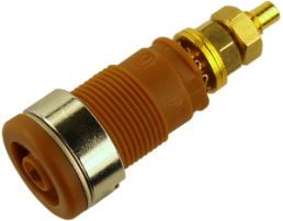 4 mm socket, screw connection, mounting Ø 12.2 mm, CAT III, brown, SEB 2600 G M4 BR