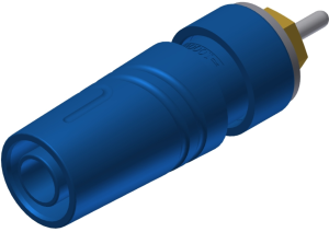 4 mm socket, solder connection, mounting Ø 11 mm, CAT II, blue, SAB 2630 S1,9 AU BL
