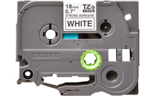 Labelling tape cartridge, 18 mm, tape white, font black, 8 m