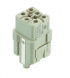 Socket contact insert, 3A, 5 pole, unequipped, crimp connection, with PE contact, 09120053104