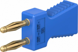 2 mm connector plug, blue, KS2-6L/A BLAU