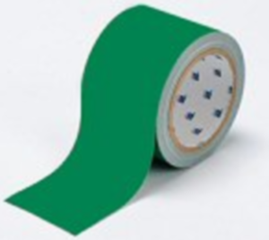 Floor marking tape, (L x W) 30 m x 76.2 mm, polyester, GREEN FLOOR TAPE 76,2 X 30