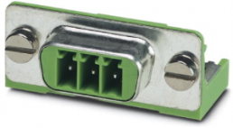 D-Sub plug, 3 pole, standard, angled, PCB connection, 1689336