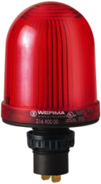 Continuous light, Ø 57 mm, red, 12-48 V AC/DC, BA15d, IP65