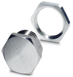 Locking screw, M16, 19 mm, IP67, silver, 1453368