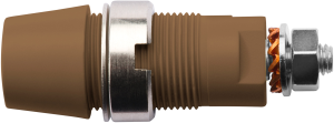 4 mm socket, screw connection, mounting Ø 12.2 mm, CAT III, brown, SAB 6922 NI / BR