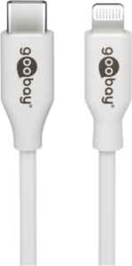 USB 2.0 Adapter cable, USB plug type C to lightning plug, 0.5 m, white