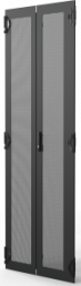 Varistar CP Double Steel Door, Perforated, 3-PointLocking, RAL 7021, 47 U, 2200H, 800W