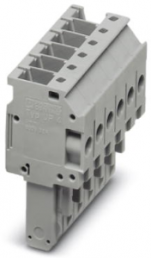 Plug, screw connection, 0.2-6.0 mm², 6 pole, 32 A, 8 kV, gray, 3060160