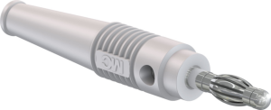 4 mm plug, solder connection, 2.5 mm², white, 64.9199-29