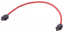 Patch cable, ix industrial type A plug, straight to ix industrial type A plug, straight, Cat 6A, S/FTP, LSZH, 0.5 m, red