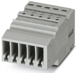 COMBI jack, push-in connection, 0.14-4.0 mm², 5 pole, 24 A, 6 kV, gray, 3000659