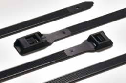 Cable tie, releasable, polyamide, (L x W) 350 x 9 mm, bundle-Ø 25 to 92 mm, black, UV resistant, -40 to 105 °C