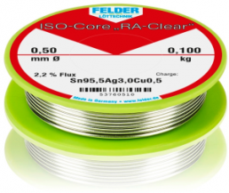 Solder wire, lead-free, SAC (Sn96.5Ag3.0Cu0.5), Ø 0.5 mm, 0.1 kg