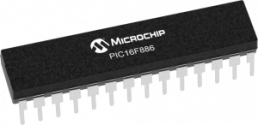 PIC microcontroller, 8 bit, 20 MHz, DIP-28, PIC16F886-I/SP