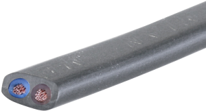 PVC Sheathed cable H03VVH2-F 2 x 0.75 mm², unshielded, gray
