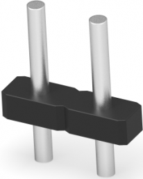PCB terminal, 2 pole, pitch 5 mm, AWG 30-14, 15 A, pin, black, 1546019-2
