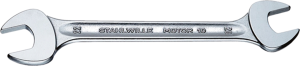 Open-end wrenche, 1/4", 5/16", 15°, 140 mm, 21 g, Chromium alloy steel, 40431620-