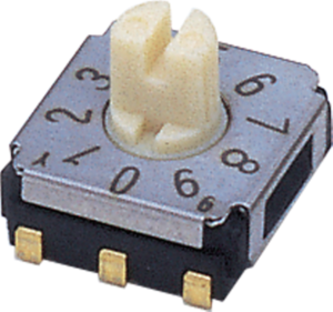 Encoding rotary switches, 10 pole, BCD, straight, 100 mA/5 VDC, SA-7110A