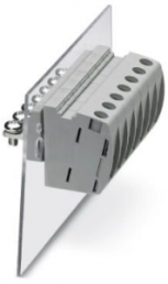 Feed through terminal, 1 pole, 6.0-25 mm², clamping points: 2, gray, screw connection, 76 A