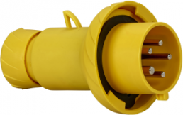 CEE plug, 5 pole, 32 A/100-130 V, yellow, 4 h, IP67, PKX32M715