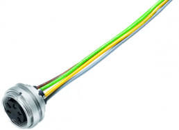 Sensor actuator cable, M16-flange socket, straight to open end, 4 pole, 0.2 m, 5 A, 09 0312 782 04
