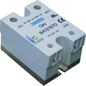 Solid state relay, 660 VAC, zero voltage switching, 4-32 VDC, 50 A, PCB mounting, 84137120