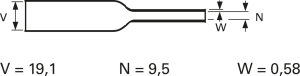 Heatshrink tubing, 2:1, (19.1/9.5 mm), polyolefine, cross-linked, black