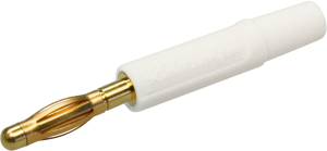 2.4 mm plug, solder connection, 0.5 mm², white, FK 04 L AU / WS