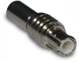 MCX plug 50 Ω, RG-174, RG-188, RG-316, LMR-100A, Belden 7805A, RG-174LL, crimp connection, straight, 252101