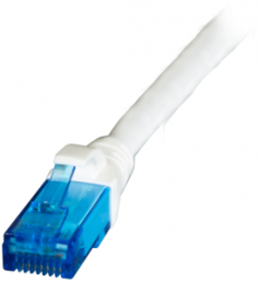 Patch cable, RJ45 plug, straight to RJ45 plug, straight, Cat 6A, U/UTP, LSZH, 1.5 m, white