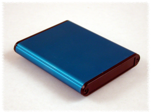 Aluminum enclosure, (L x W x H) 80 x 70 x 12 mm, blue, IP54, 1455A802BU