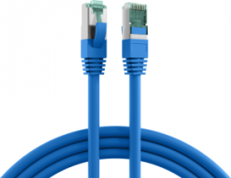 Patch cable, RJ45 plug, straight to RJ45 plug, straight, Cat 6A, S/FTP, LSZH, 50 m, blue