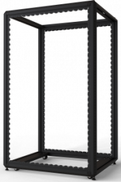 33 U cabinet rack, mobile, (H x W x D) 1600 x 800 x 1000 mm, steel, black gray, 20630-218