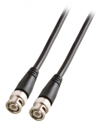 Coaxial cable, BNC plug (straight) to BNC plug (straight), 75 Ω, RG-59, grommet black, 3 m, K8360.3V2