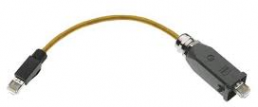 System cable, RJ45 plug, straight to RJ45 plug, straight, Cat 6, PUR, 1.5 m, yellow