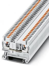Through terminal block, push-in connection, 0.14-4.0 mm², 1 pole, 24 A, 8 kV, white, 3209514
