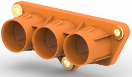 Connector, 3 pole, straight, 1 row, orange, 2141783-2