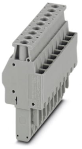 Plug, screw connection, 0.14-6.0 mm², 9 pole, 32 A, 8 kV, gray, 3045884