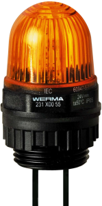 Recessed LED light, Ø 29 mm, yellow, 115 VAC, IP65