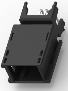 Plug, 6 pole, angled, 2 rows, black, 2208636-1
