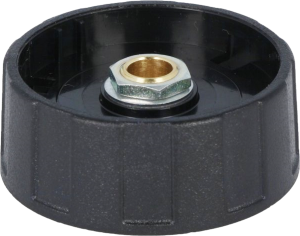 Rotary knob, 6 mm, plastic, black, Ø 50 mm, H 15 mm, A2550060