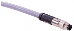 Sensor actuator cable, M8-cable plug, straight to open end, 8 pole, 1 m, PVC, gray, 21347300821010