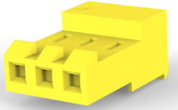 Socket housing, 3 pole, pitch 3.96 mm, straight, yellow, 3-640427-3