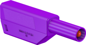 4 mm plug, screw connection, 0.75-2.5 mm², CAT II, purple, 22.2656-26