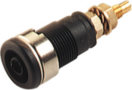 4 mm socket, screw connection, mounting Ø 12.2 mm, CAT III, black, SEB 2600 G M4 SW