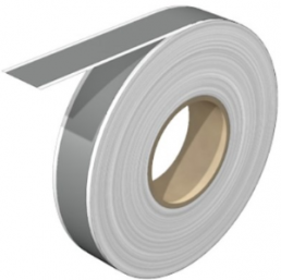 Polyester Label, (L x W) 30 m x 15 mm, silver, Roll with 1 pcs