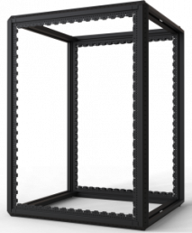 24 U cabinet rack, (H x W x D) 1200 x 800 x 900 mm, steel, black gray, 20630-073